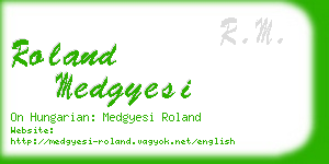 roland medgyesi business card